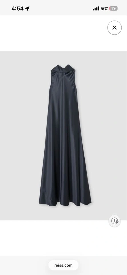 Reiss Sleeveless High-Neck Maxi Dress in Charcoal - New with tag - photo 2