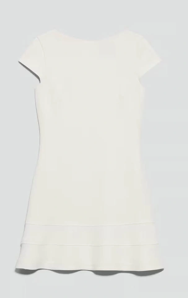 THEORY Cream Short-Sleeve Mini Dress - photo 4