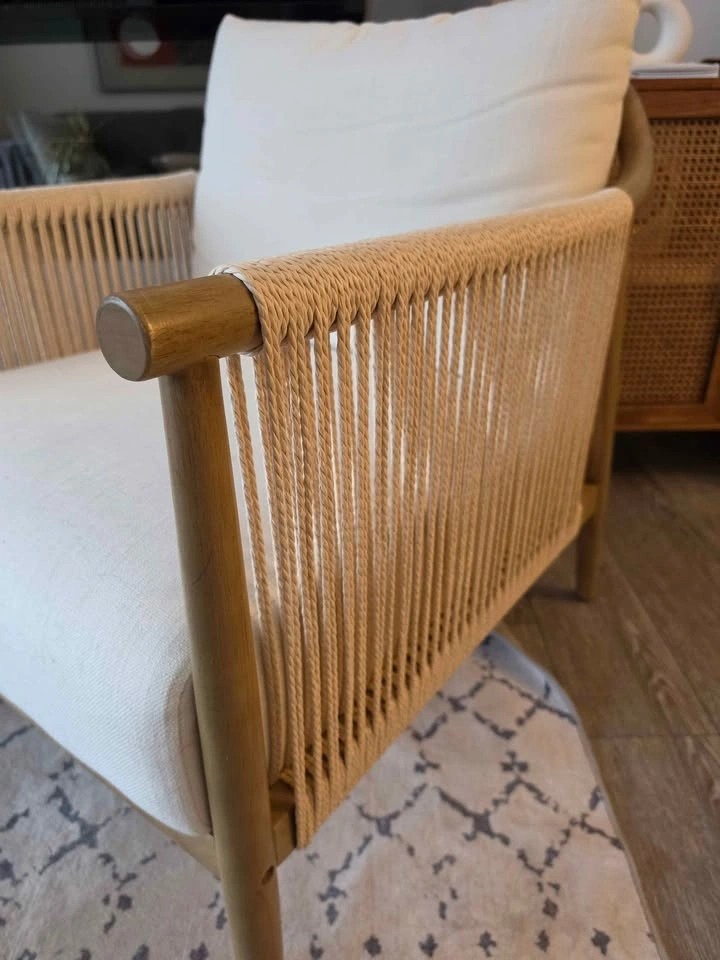 Set of 2 Kelly Clarkson Home Rope Accent Chairs - photo 3