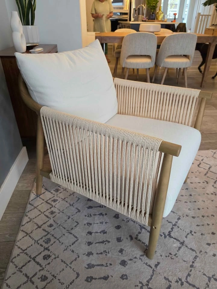 Set of 2 Kelly Clarkson Home Rope Accent Chairs - photo 5