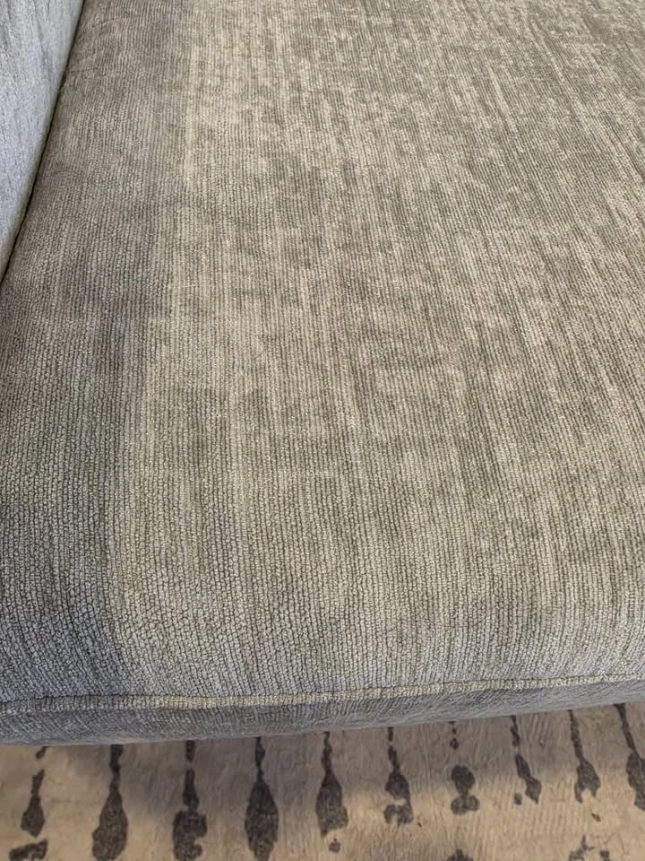 Crate and Barrel Modern Sofa - Monet Silver Fabric - photo 4