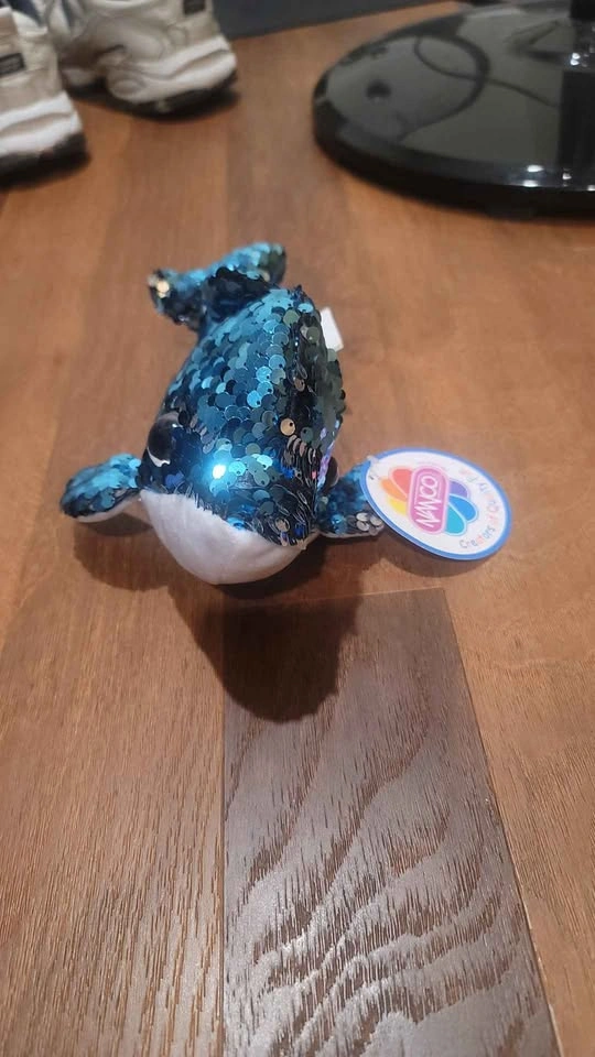 NANCO Reversible Sequin Whale Plush Toy - photo 2