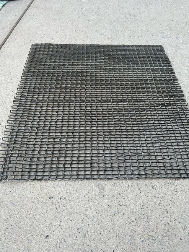 Vintage Industrial Steel Link Garage Mat - 36" Wide