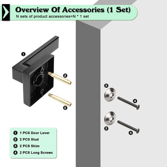 Non-Turning Door Lever (Set of 10) - photo 2