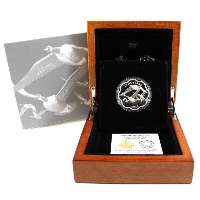 2015 Canadian $20 Canada Goose Fine Silver Coin thumbnail