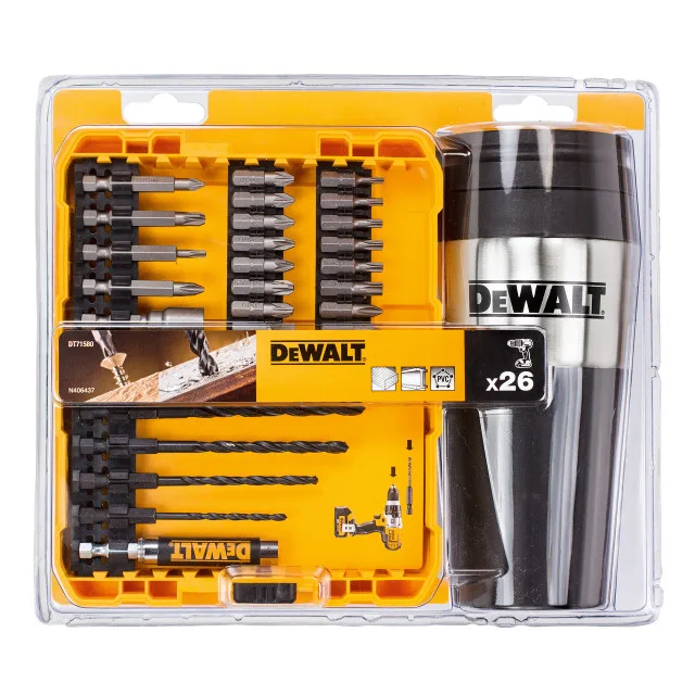 DeWalt 25 Piece Drill Bit Set + Thermo Mug thumbnail