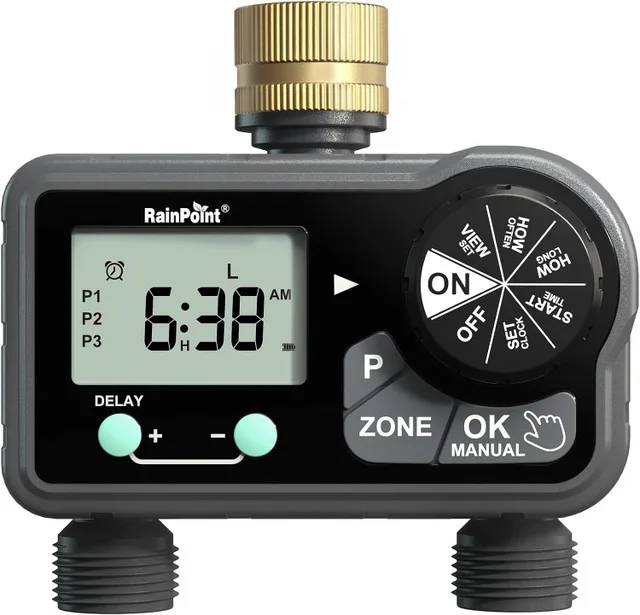 RAINPOINT Brass Sprinkler Timer 2 Stations thumbnail