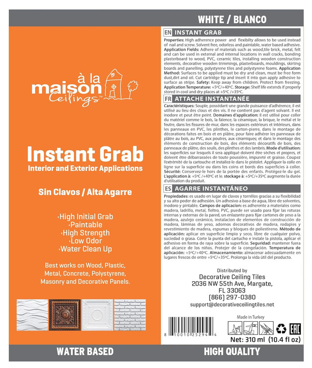 A la Maison Ceilings Instant Grab - Pack of 12, White - photo 3