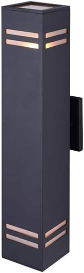 2 Light Outdoor Light with Frosted Glass - Black - photo 2
