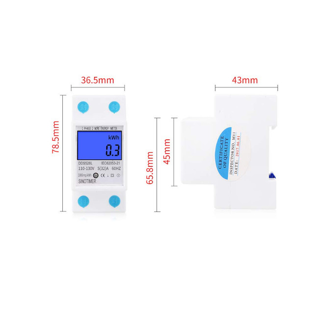 SINOTIMER DDS528L Digital Electric Wattmeter - photo 2