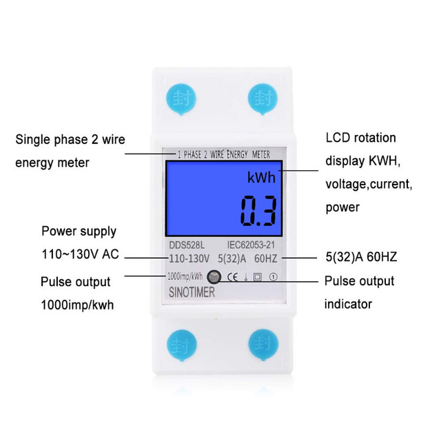 SINOTIMER DDS528L Digital Electric Wattmeter - photo 3