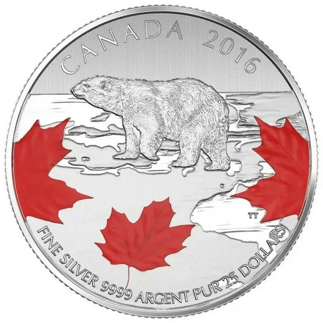 Canadian $25 for $25 Silver Polar Bear Coin thumbnail