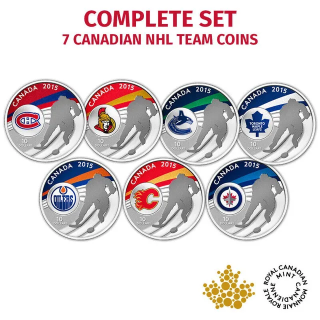 2015 $10 NHL - PURE SILVER 7-COIN SET thumbnail