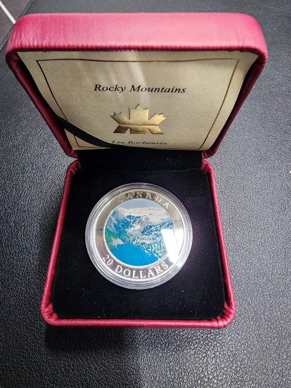 Canadian $20 Rocky Mountains 1 oz Fine Silver thumbnail