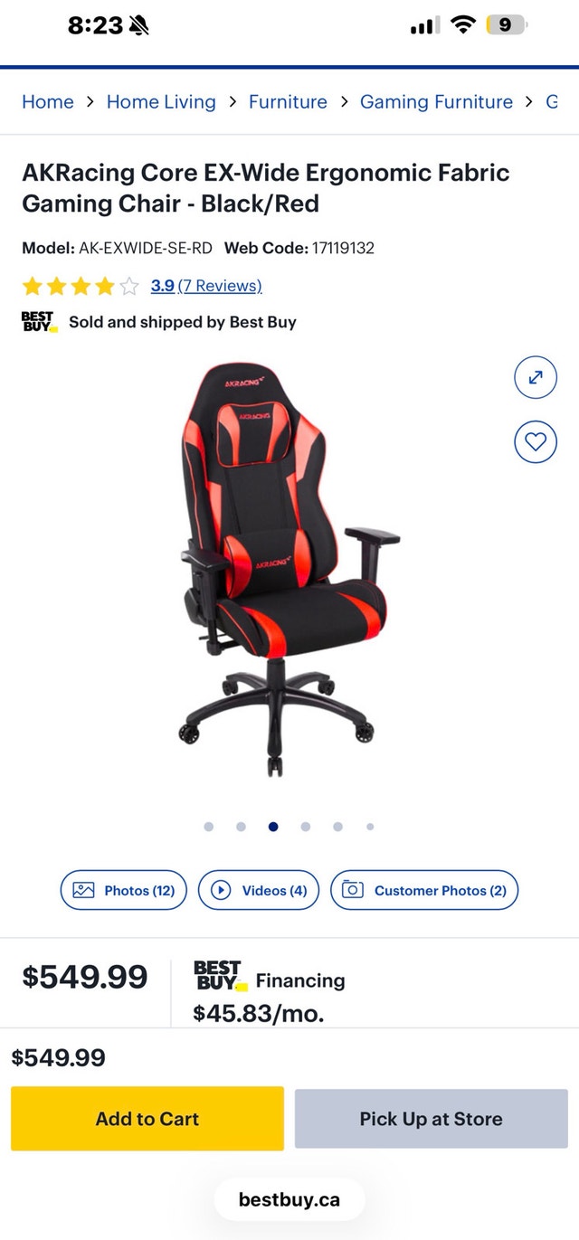AKRacing Gaming Computer Chair - Like New - Ergonomic & Extra Wi - photo 3