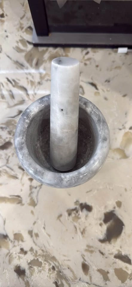 Grey Marble Mortar and Pestle - photo 2