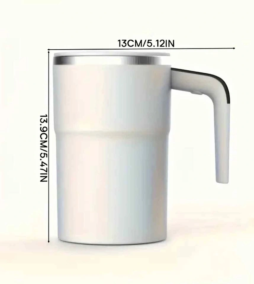 Portable Automatic Stirring Coffee Mug - WHITE