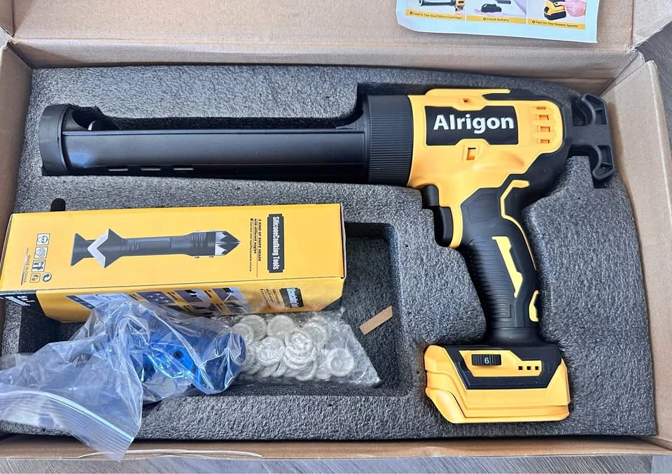 Alrigon 20V Cordless Caulking Gun w/ 5-in-1 Tool Kit