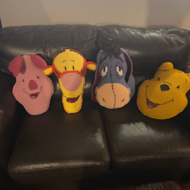 Crocheted Winnie the Pooh Characters