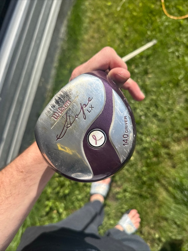 Jon Daley Golf Clubs with Breast Cancer Driver - photo 5