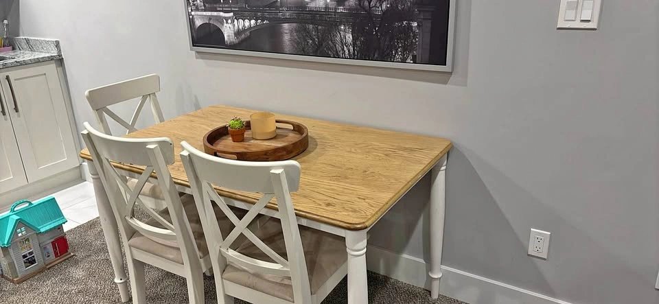 Ikea Table and 4 Upholstered Chairs