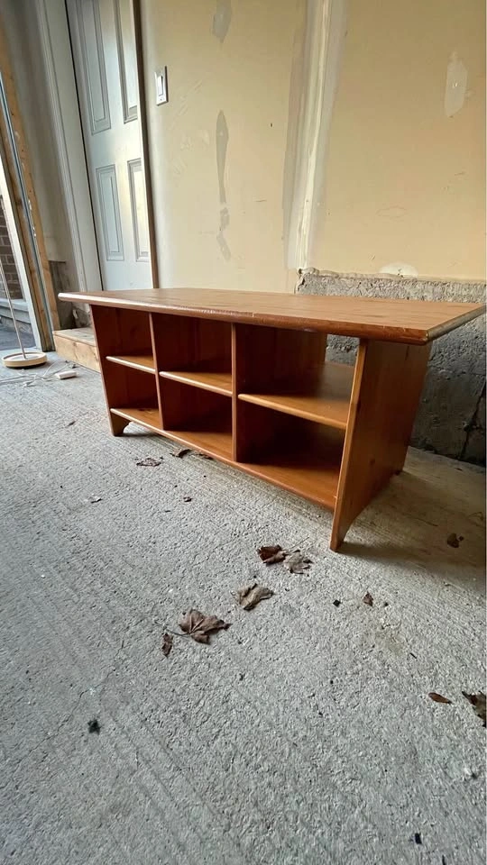 IKEA LEKSVIK Solid Pine TV Stand
