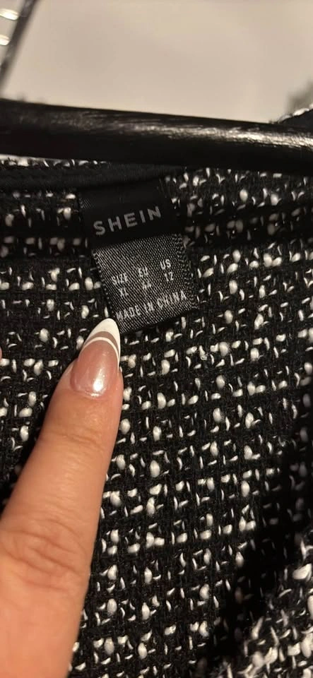 SHEIN Black White Plaid Dress Size XL US 12 - photo 2