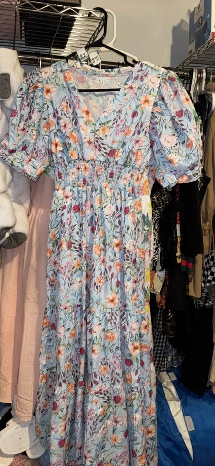 Floral Smocked Midi Dress - photo 2