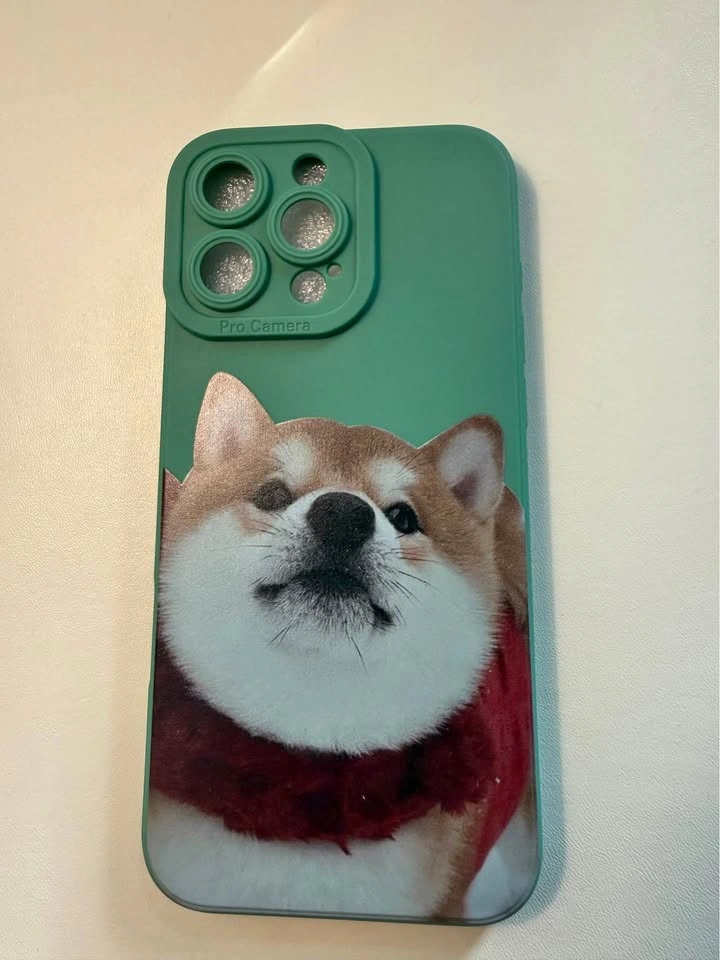 Cute Shiba Inu iPhone Case – Green Matte Finish 🐕💚