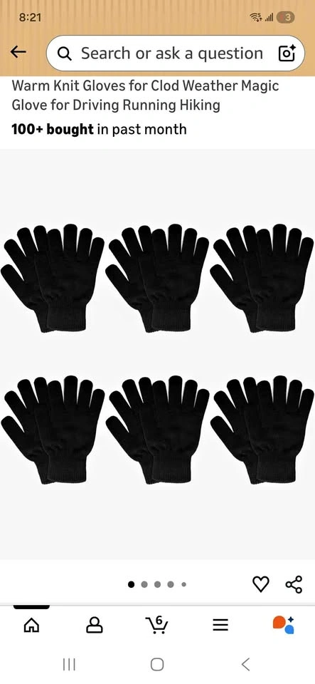 Warm Knit Gloves for Cold Weather Driving Running Hiking