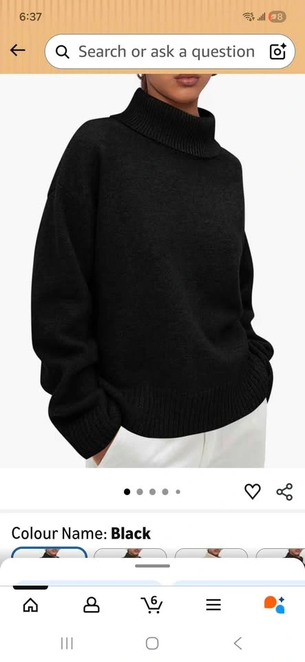 Black Turtleneck Sweater Size Large sku 0177 - photo 2