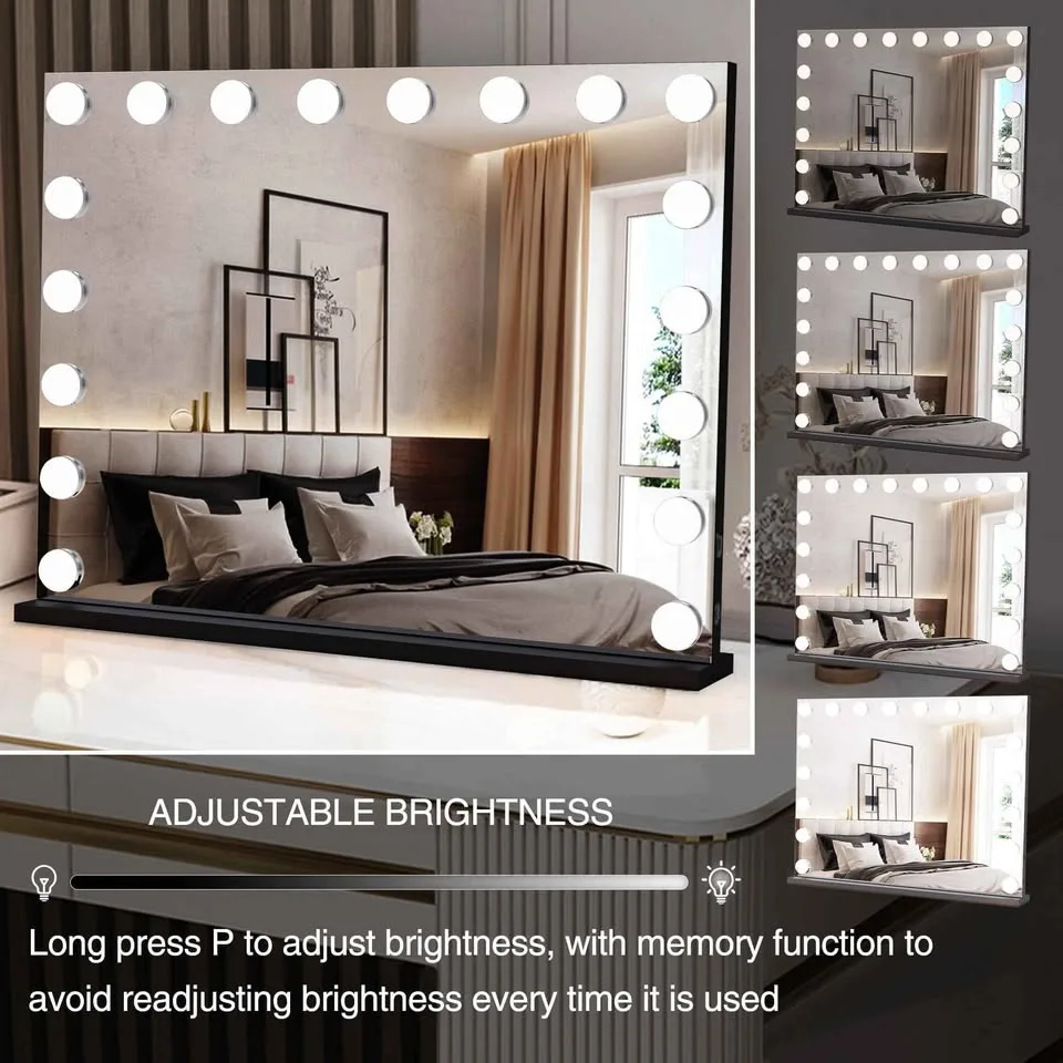Mekkleon Hollywood Makeup Vanity Mirror w/ 15 LED Bulbs image indicator(3)