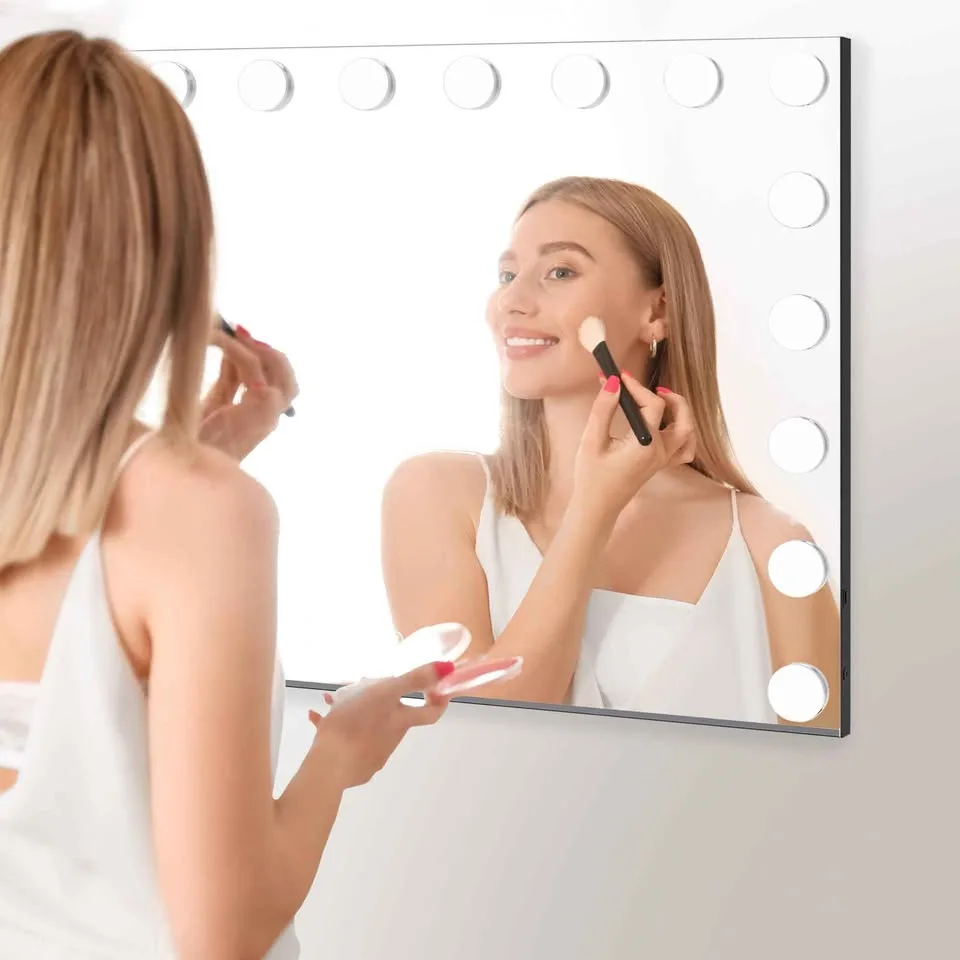 Mekkleon Hollywood Makeup Vanity Mirror w/ 15 LED Bulbs image indicator(6)