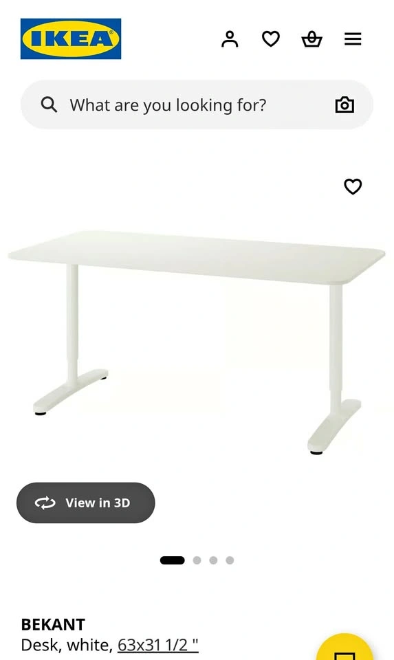 Discontinued IKEA BEKANT Desk - White/Black - DISASSEMBLED
