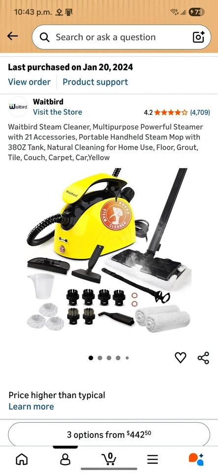 Waitbird Multipurpose Steam Cleaner - 19 BRAND NEW Attachments
