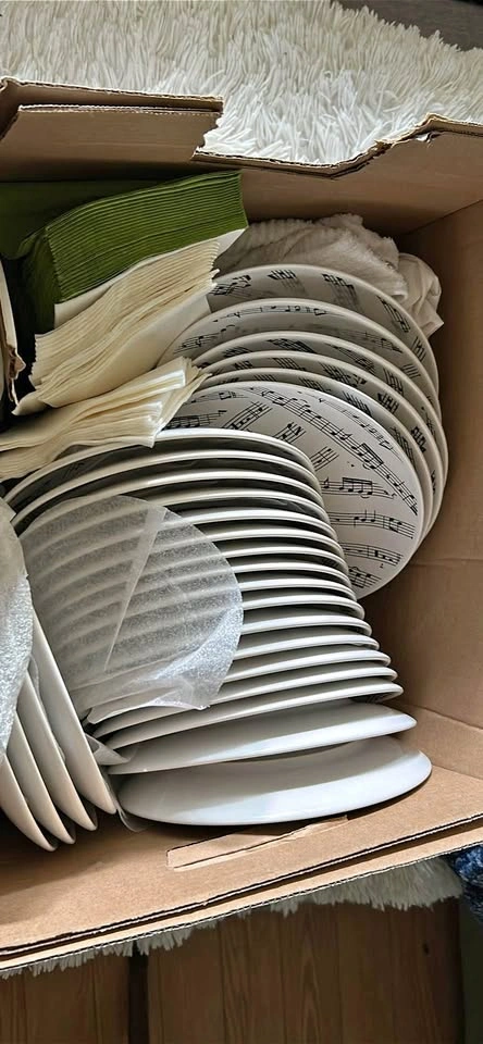 Plates and paper napkins