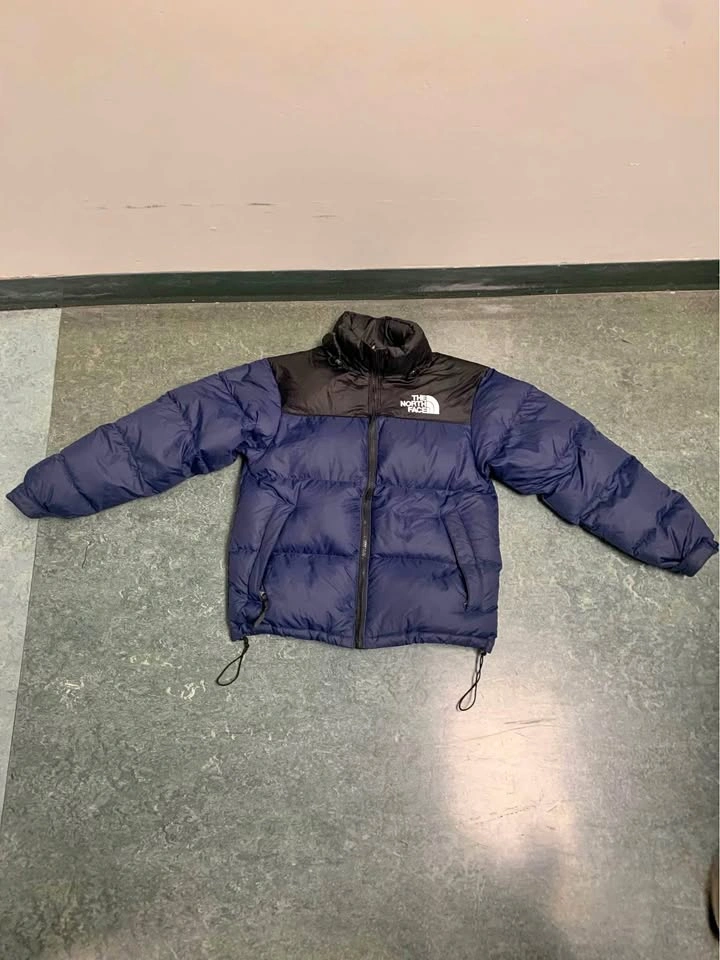 Navy North Face Puffer Jacket - Size XS