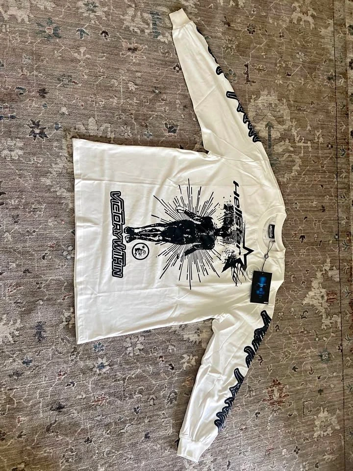 Hellstar White Long Sleeve Shirt