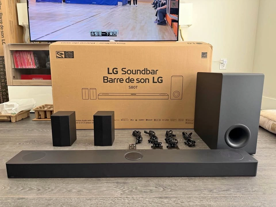 LG S80TR 5.1.3 Channel Sound Bar w/ Subwoofer & Rear Speakers