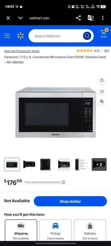 Panasonic 1.3 Cu. ft. Countertop Microwave (1100W) - photo 4