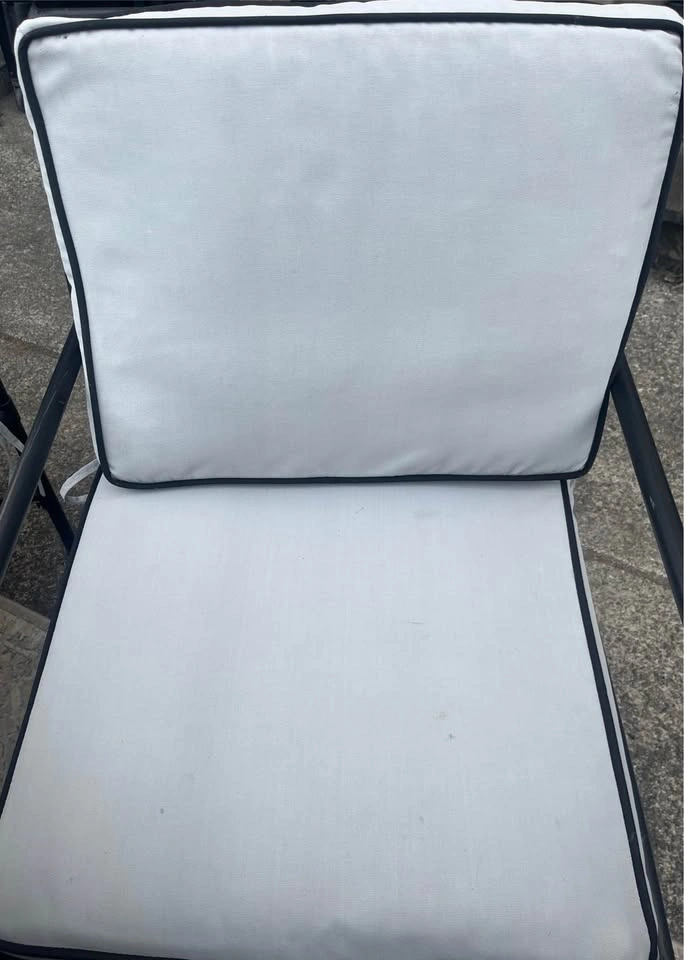 7-Piece Patio Dining Set – Glass Table + 6 Cushioned Chairs - photo 5