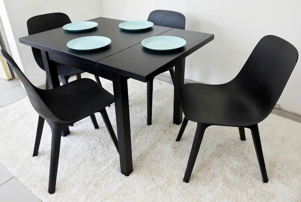 IKEA NORDVIKEN Drop Leaf Dining Table – Black – Great Condition - photo 2
