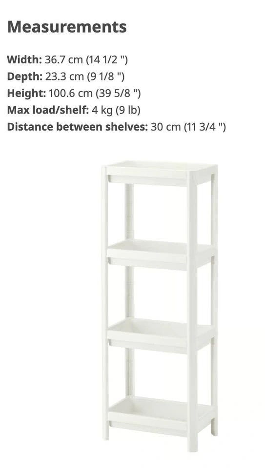 IKEA VESKEN Shelf unit (white) - photo 2