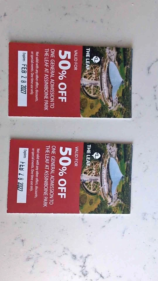 2 Assiniboine Leaf discount coupons