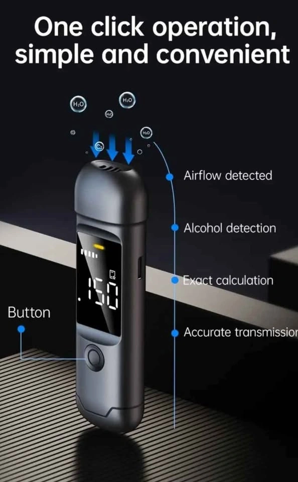 Digital Alcohol Tester Breathalyzer USB-C Rechargeable - photo 4