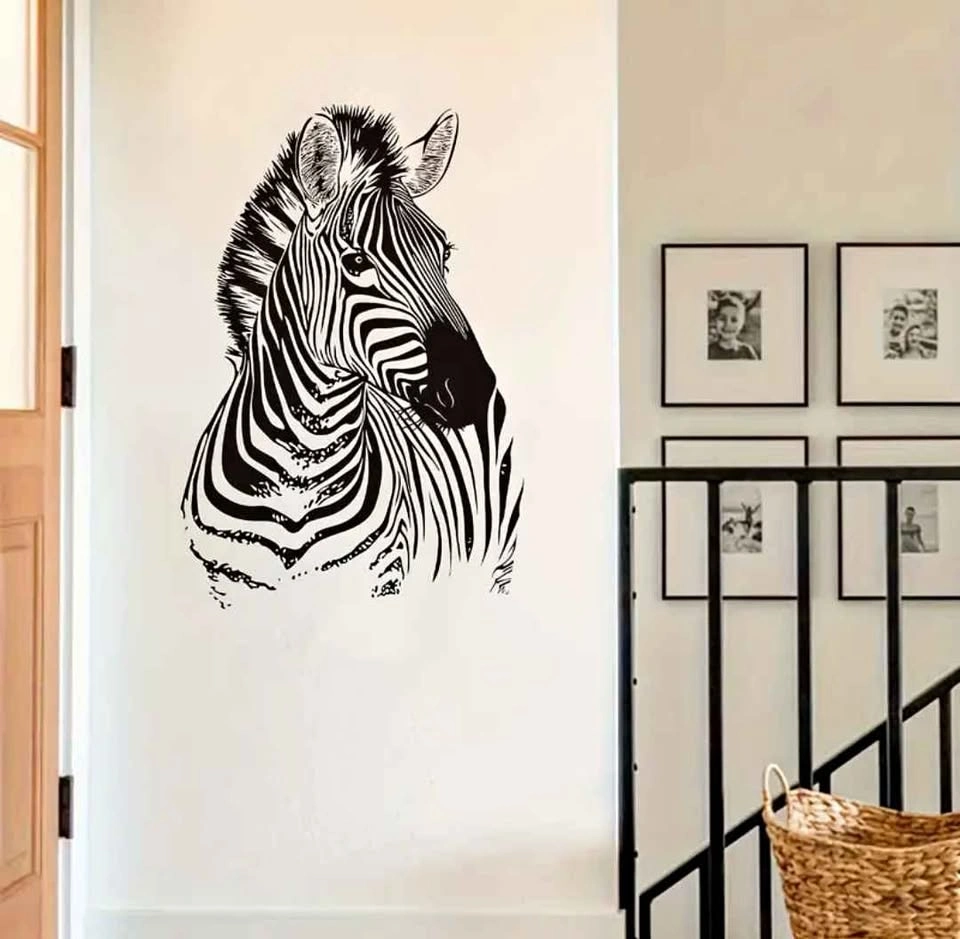 Black and White Zebra Wall Decal