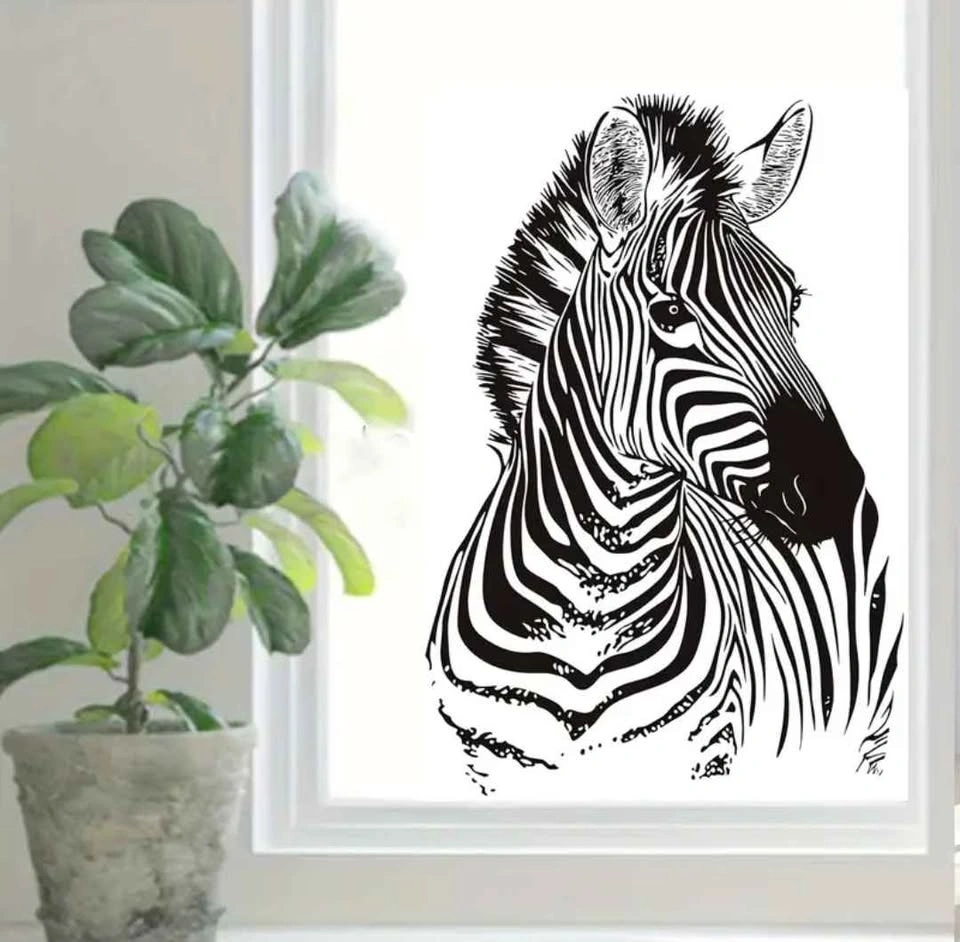 Black and White Zebra Wall Decal - photo 2