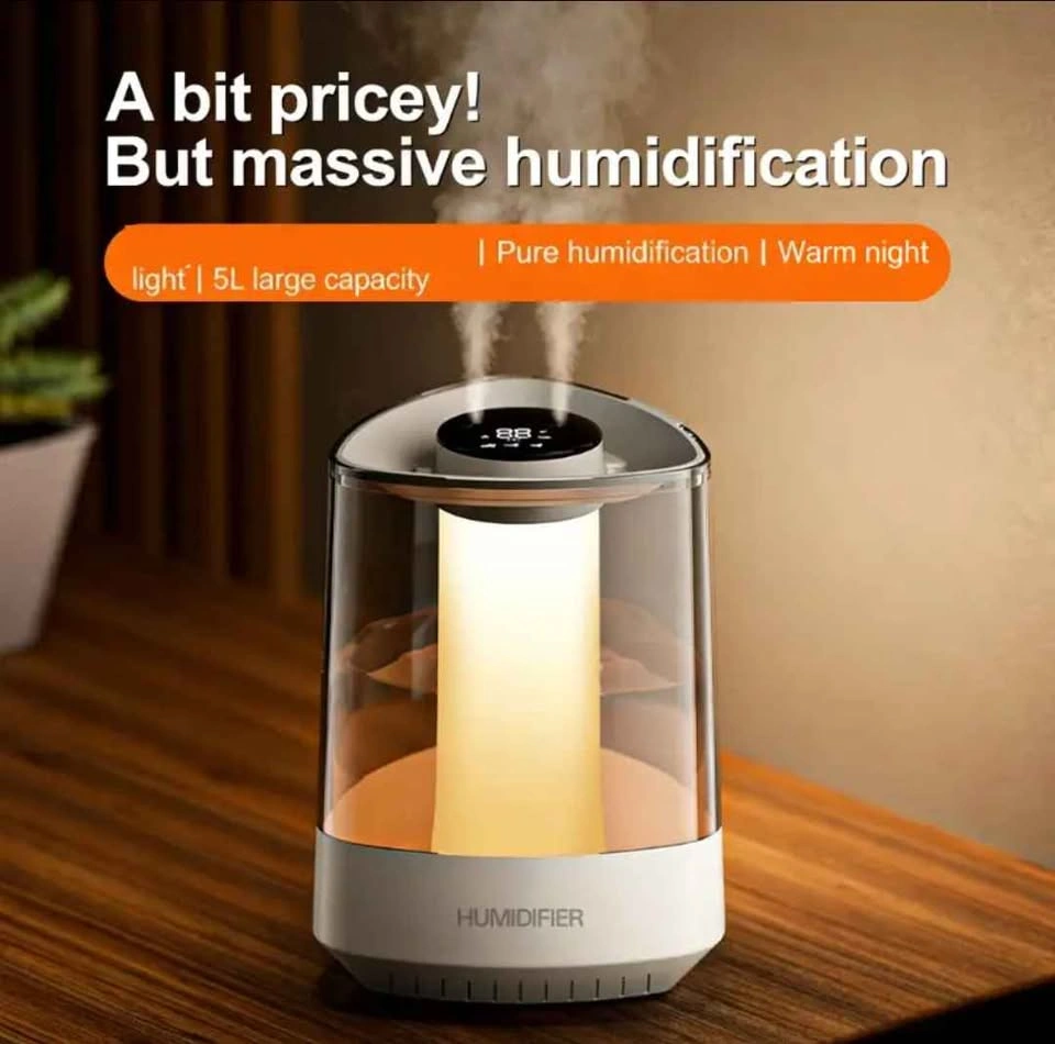 5L Large Humidifier with Warm Night Light & Double Mist - photo 3