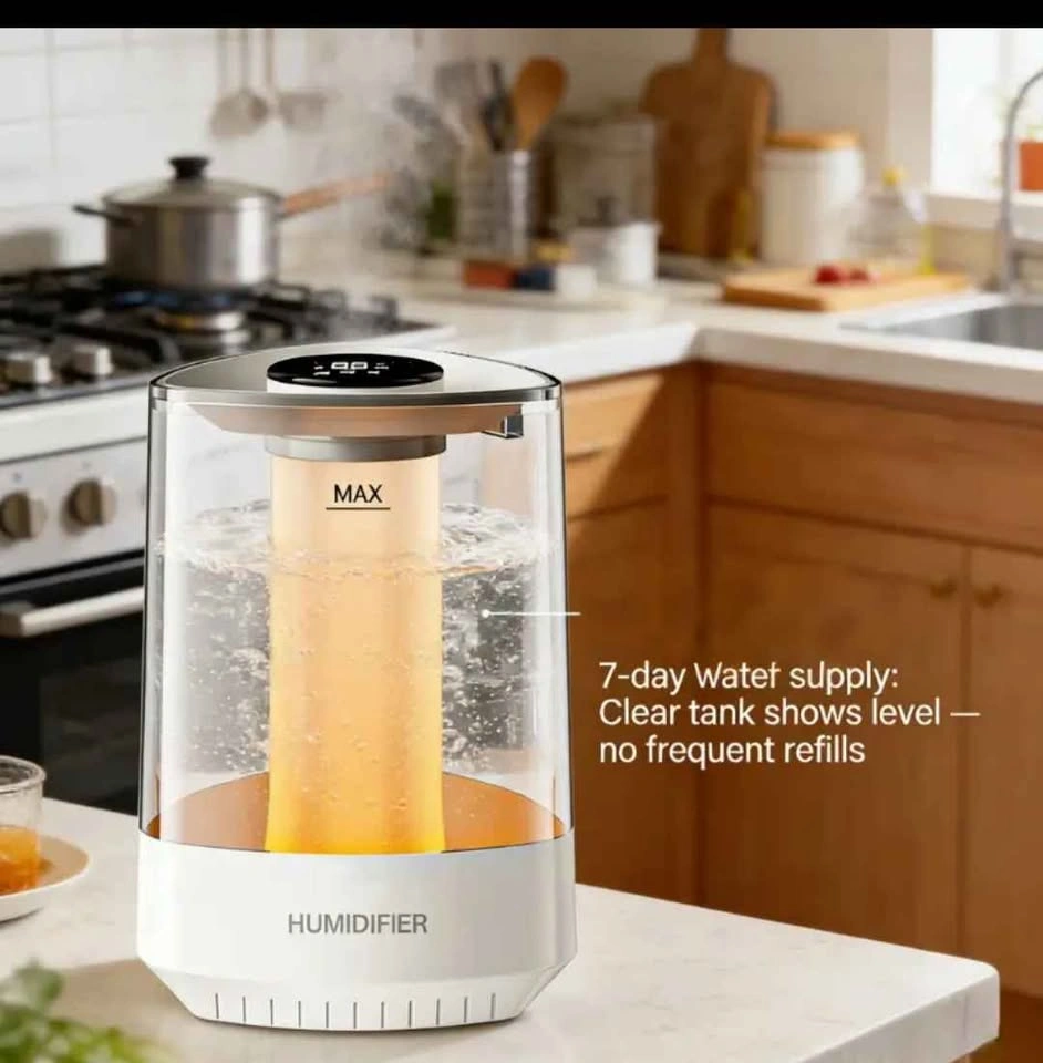 5L Large Humidifier with Warm Night Light & Double Mist - photo 5