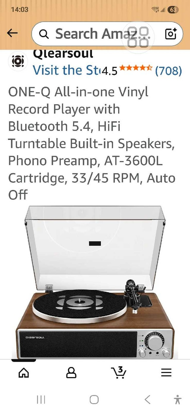 Qlearsoul One-Q All-in-one Record Player. New, openbox. - photo 3